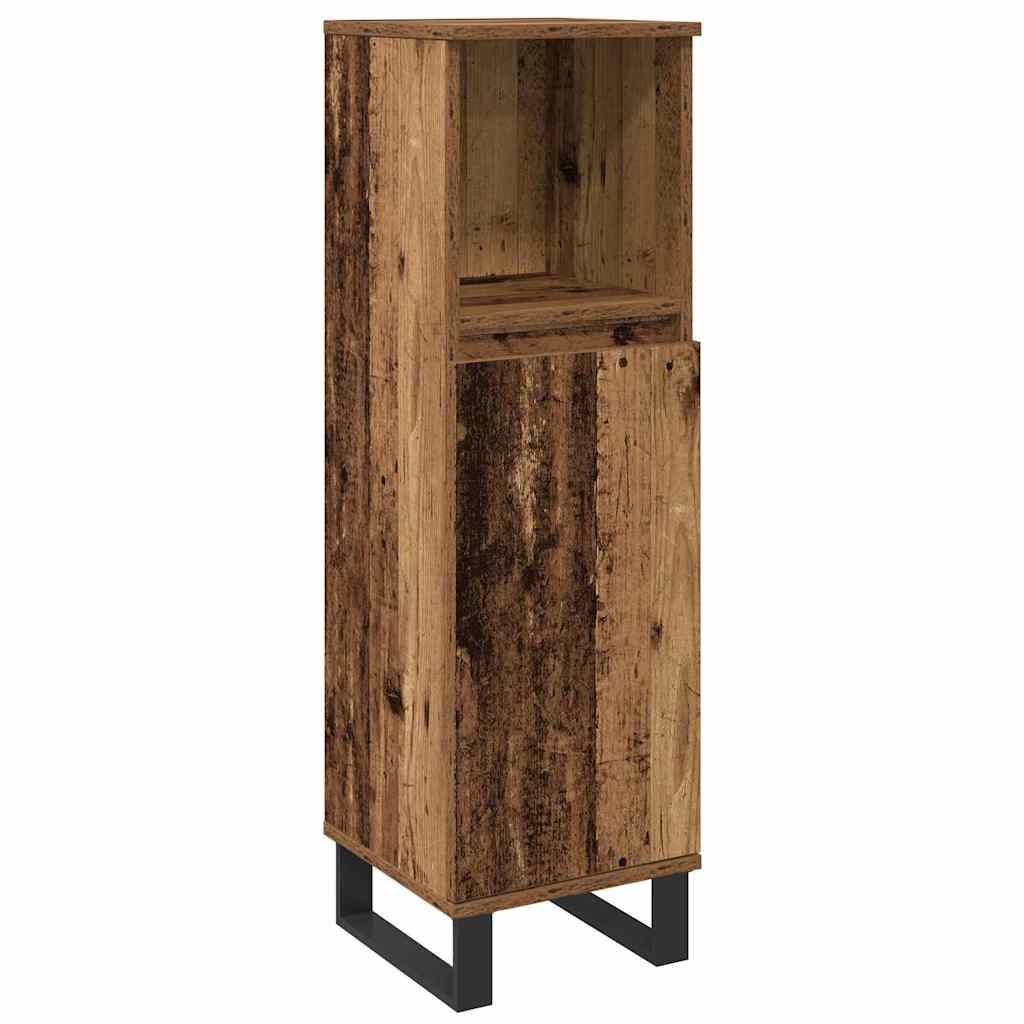 Bathroom Furniture Set with Door 3 pcs Brown 30 x 30 x 180 cm